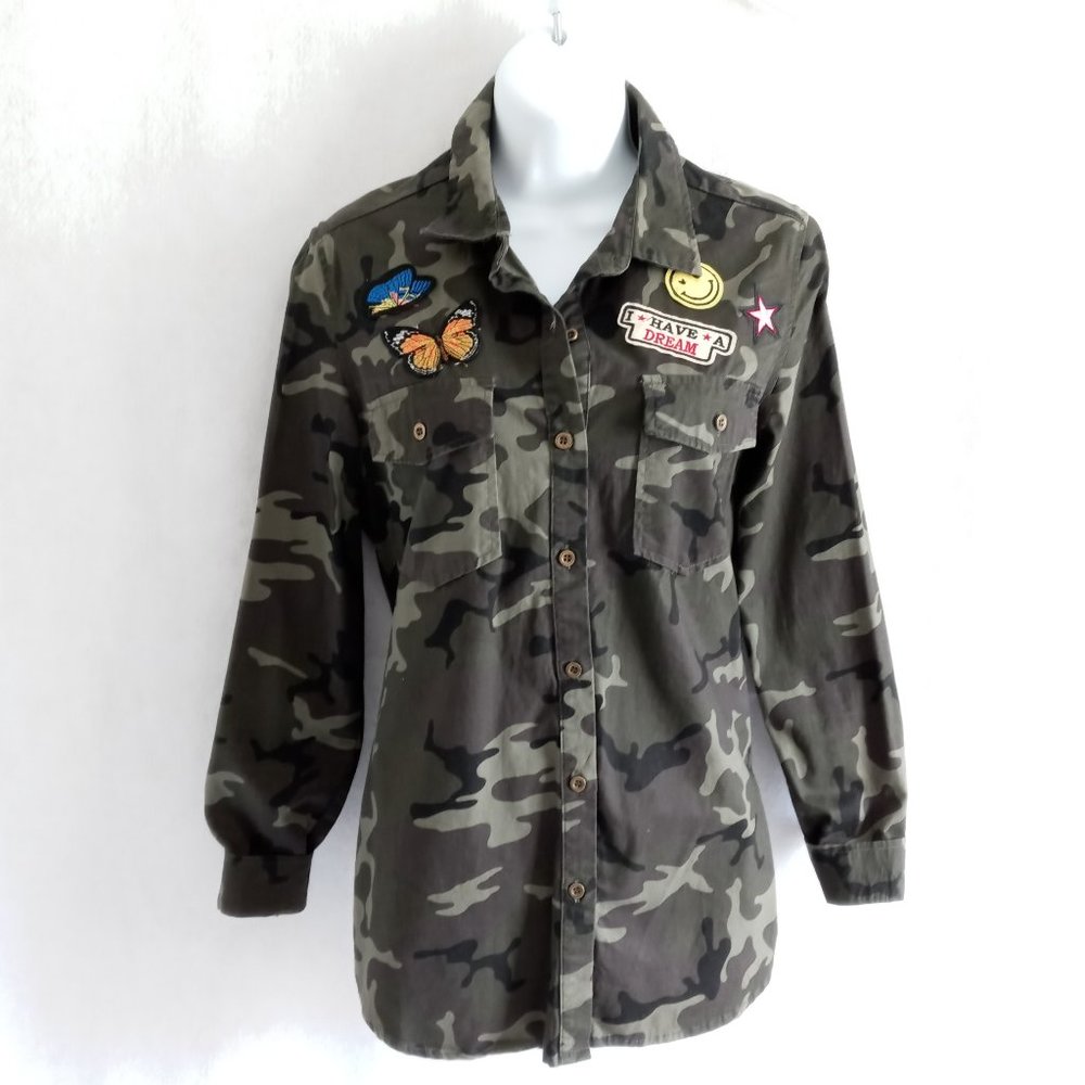 Love Tree Camo Military  Long Sleeve Top